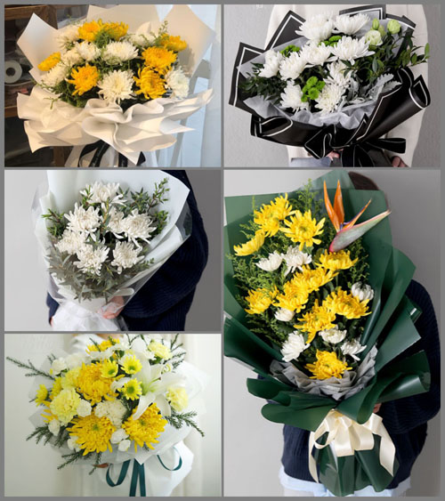 广东惠州市惠东县稔山镇涧背村白事花束代送
